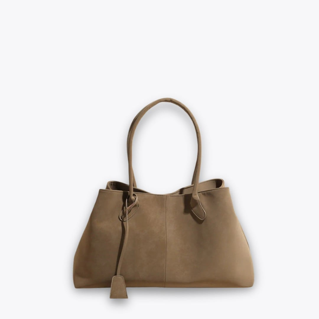 Dames Shopper Tote van Vegan Leer met Suède Afwerking