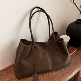 Dames Shopper Tote van Vegan Leer met Suède Afwerking
