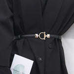 Elegante Taille Riem met Gouden Gesp voor Verfijnde Look.