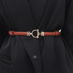 Elegante Taille Riem met Gouden Gesp voor Verfijnde Look.