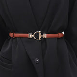 Elegante Taille Riem met Gouden Gesp voor Verfijnde Look.