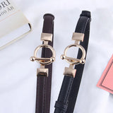 Elegante Taille Riem met Gouden Gesp voor Verfijnde Look.