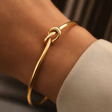 Open Armband met Knoop Detail voor Elegante en Moderne Look