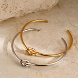 Open Armband met Knoop Detail voor Elegante en Moderne Look
