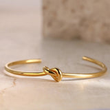 Open Armband met Knoop Detail voor Elegante en Moderne Look