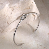 Open Armband met Knoop Detail voor Elegante en Moderne Look