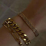 Gouden Schakel Armband voor Luxe en Tijdloze Look