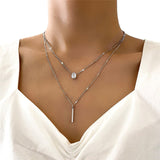 Gelaagde Ketting met Minimalistische Hangers.