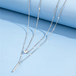 Gelaagde Ketting met Minimalistische Hangers.