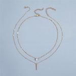 Gelaagde Ketting met Minimalistische Hangers.
