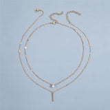 Gelaagde Ketting met Minimalistische Hangers.