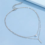 Gelaagde Ketting met Minimalistische Hangers.
