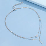 Gelaagde Ketting met Minimalistische Hangers.