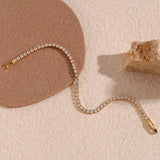 Tennisarmband voor dames, verguld met 18K goud