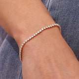Tennisarmband voor dames, verguld met 18K goud
