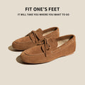 Suède Loafers met Strikdetail voor Comfortabele en Elegante Look.