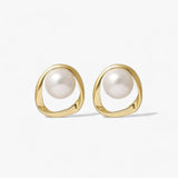 Gouden Parel Oorbellen voor Elegante en Tijdloze Look
