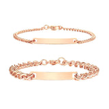 Dames ID Armband Roségoud met Graveerplaatje
