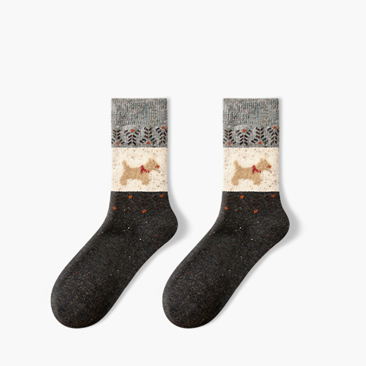 Warme Winter Sokken Set met Patroon voor Comfortabele Look.
