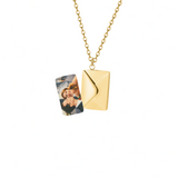 Gepersonaliseerde Foto Ketting Goud met Envelop Hanger