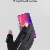Touchscreen Handschoenen Zwart met Ritsvak