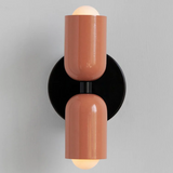 Geometrische Wandlamp Rood & Crème
