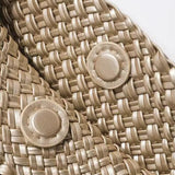 Dames tote bag van geweven vegan PU-leer