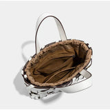 Dames Handtas Wit met Gevlochten Design