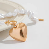 Barokparel Armband met Hartbedel en Toggle Sluiting