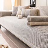 Bankhoes met Gewatteerd Patroon – Beige