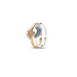 Dames Ringenset Goud en Zilver met Zon en Maan