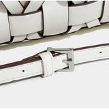 Dames Handtas Wit met Gevlochten Design