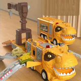 Dinosaurus Speelgarage met Racebaan – Groen