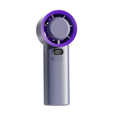 Grijze Draagbare Mini Ventilator met Digitale Display