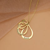 Dames Ketting Roségoud met Personaliseerbare Naam Hangers