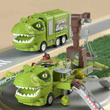 Dinosaurus Speelgarage met Racebaan – Groen
