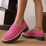 Dames Loafers Zwart met Plateauzool