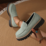 Dames Loafers Zwart met Plateauzool