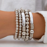 Dames kralen armbanden set van 5 stuks