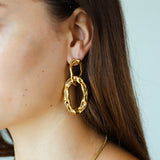 Organische Dubbele Oorbellen voor Moderne Statement Look