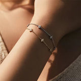 Dames armband sterling zilver met zirkonia kristallen