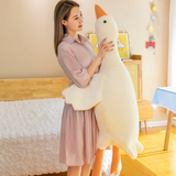 Grote Gans Knuffel met Lange Hals – Wit & Oranje