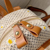 Handgeweven Stro Rugzak – Zomers, Compact & Elegant