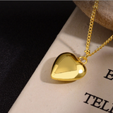 Gouden Ketting met Hartvormige Hanger