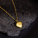 Gouden Ketting met Hartvormige Hanger