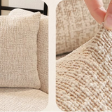 Beige Elastische Bankhoes met Geweven Structuur