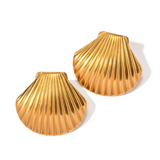 Schelp Oorbellen Goud voor Statement en Elegante Look