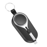 Intrekbare Sleutelhanger Zwart met Oplaadkabel