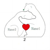 Gepersonaliseerde Houten Familiepuzzel met Beren