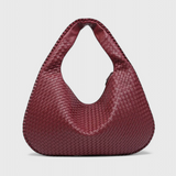 Dames Schoudertas Zwart met Gevlochten Design
